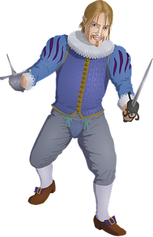 Animated Fencing Duelist PNG Image