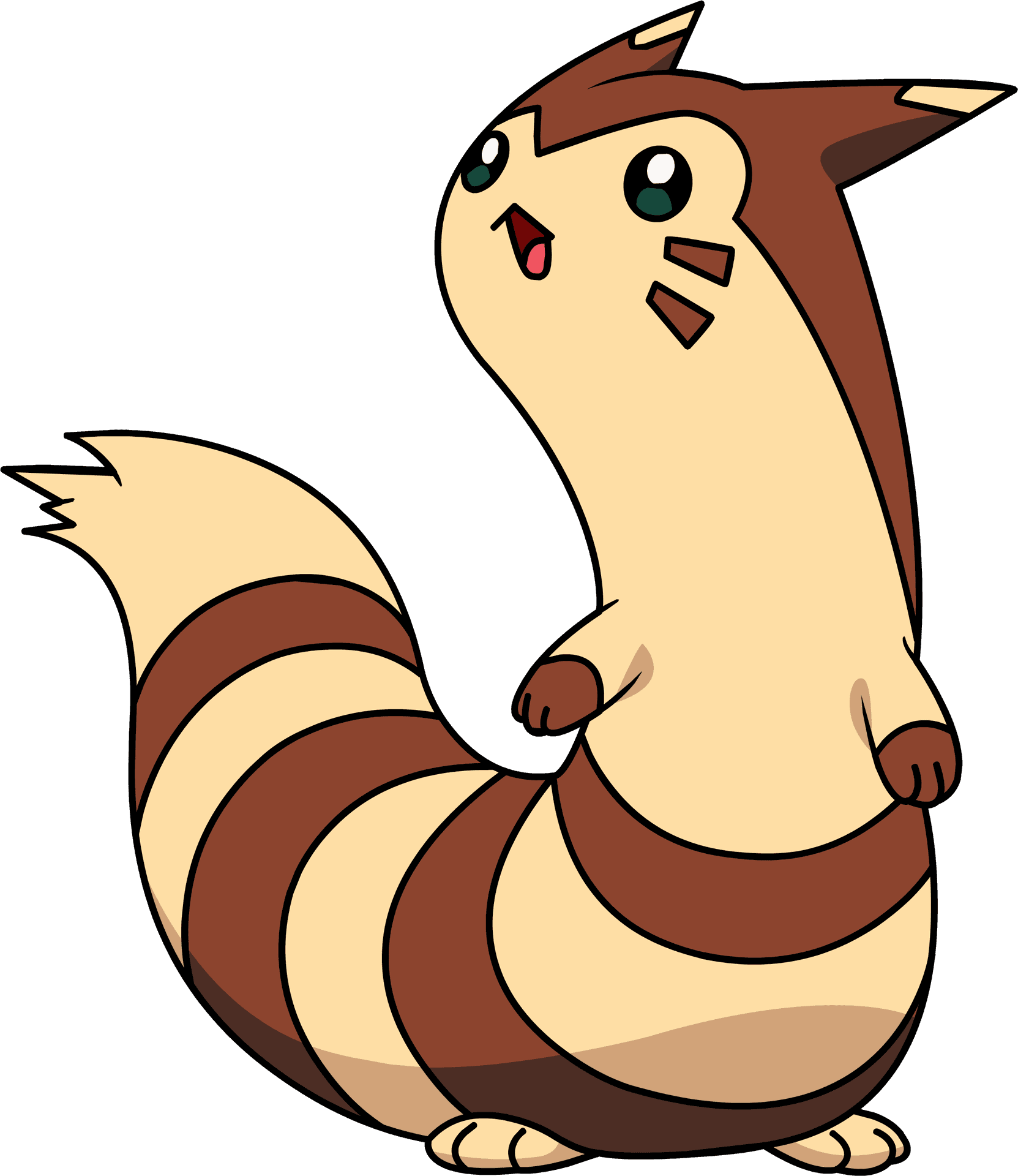 Animated Ferret Character Standing PNG Image