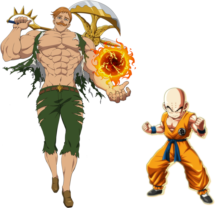 Animated Fighters Ready For Battle PNG Image