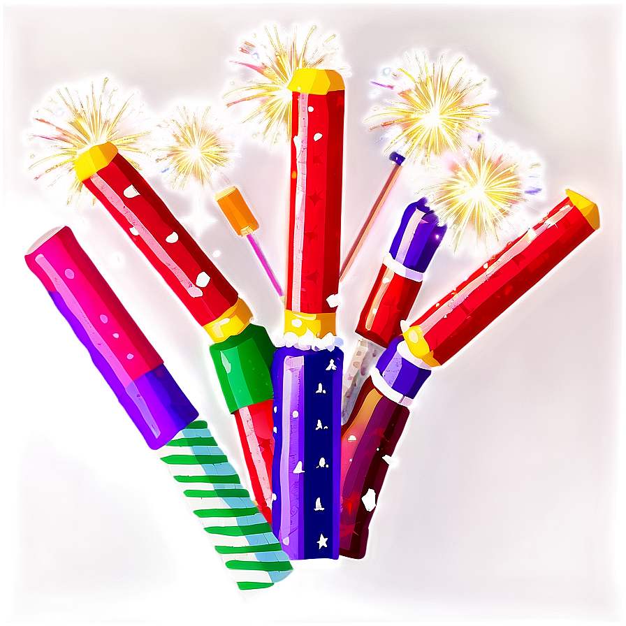 Animated Firecrackers Show Png 06242024 PNG Image