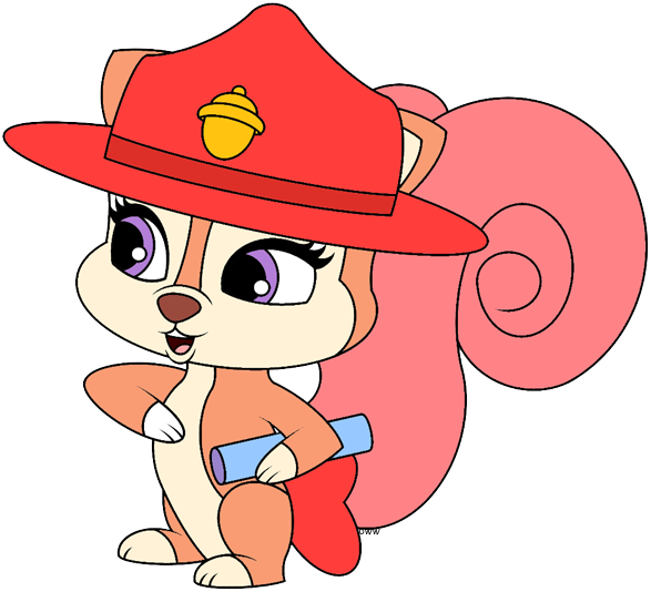 Animated Firefighter Squirrel Character PNG Image