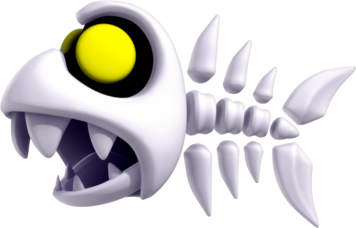 Animated Fish Bone Character PNG Image