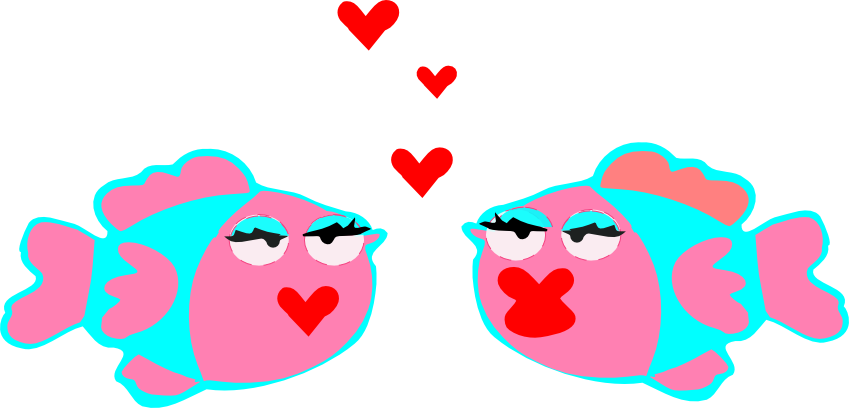 Animated_ Fish_ Love_ Hearts_ Vector PNG Image