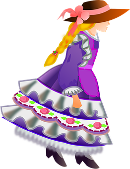 Animated Flamenco Dancer PNG Image