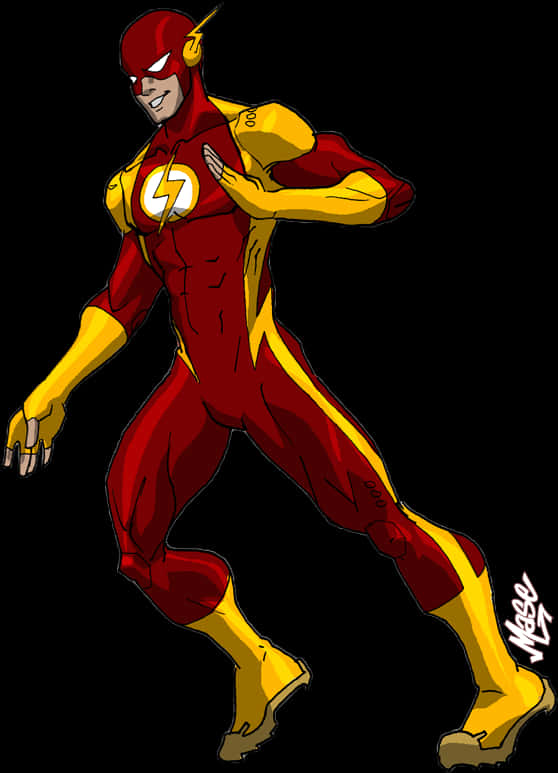 Animated Flash Running Pose PNG Image