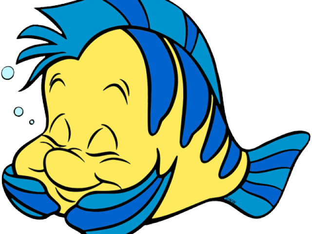 Animated Flounder Smiling Fish PNG Image