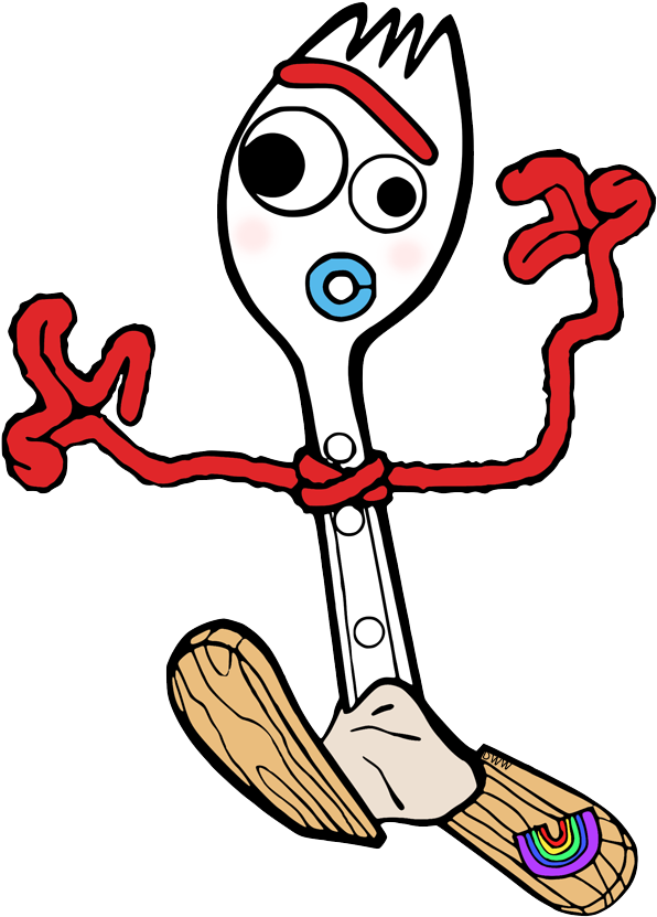 Animated Forky Character PNG Image