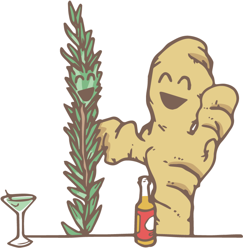 Animated Gingerand Rosemary Celebration PNG Image