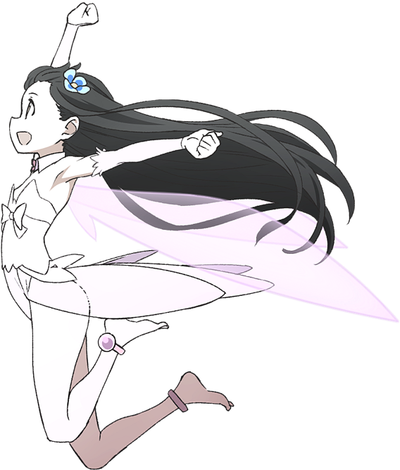 Animated Girl Joyful Leap PNG Image