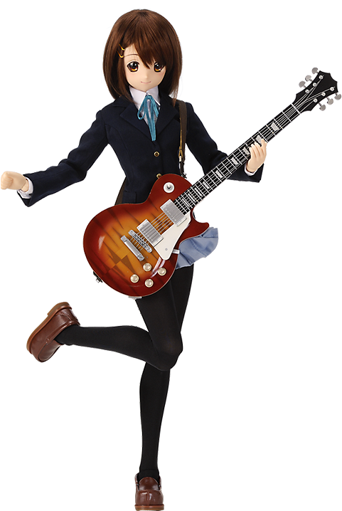 Animated Girl Playing Guitar PNG Image