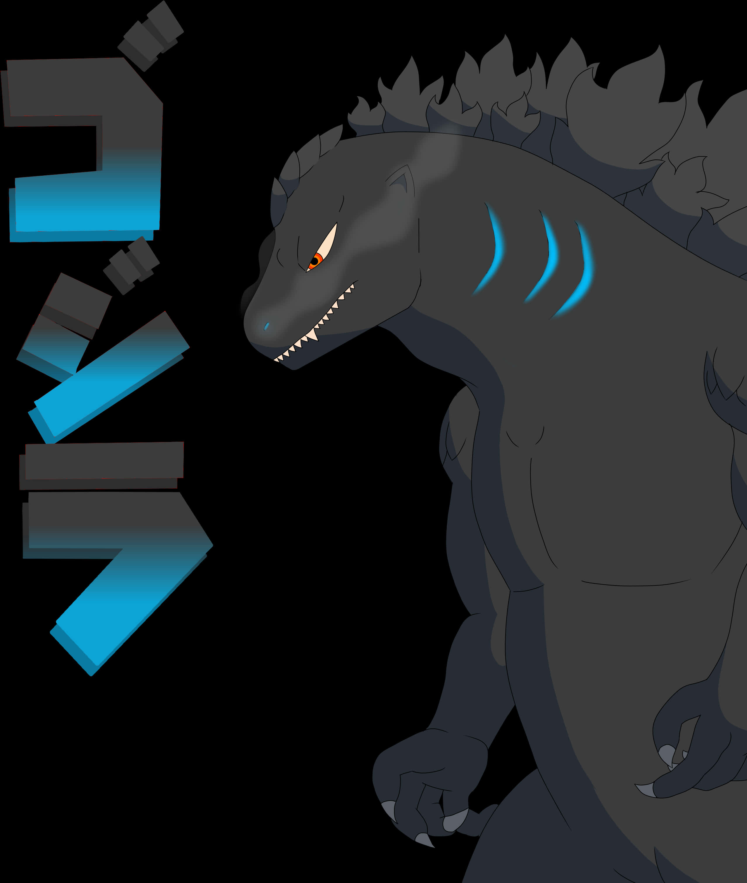 Animated Godzilla Profile PNG Image