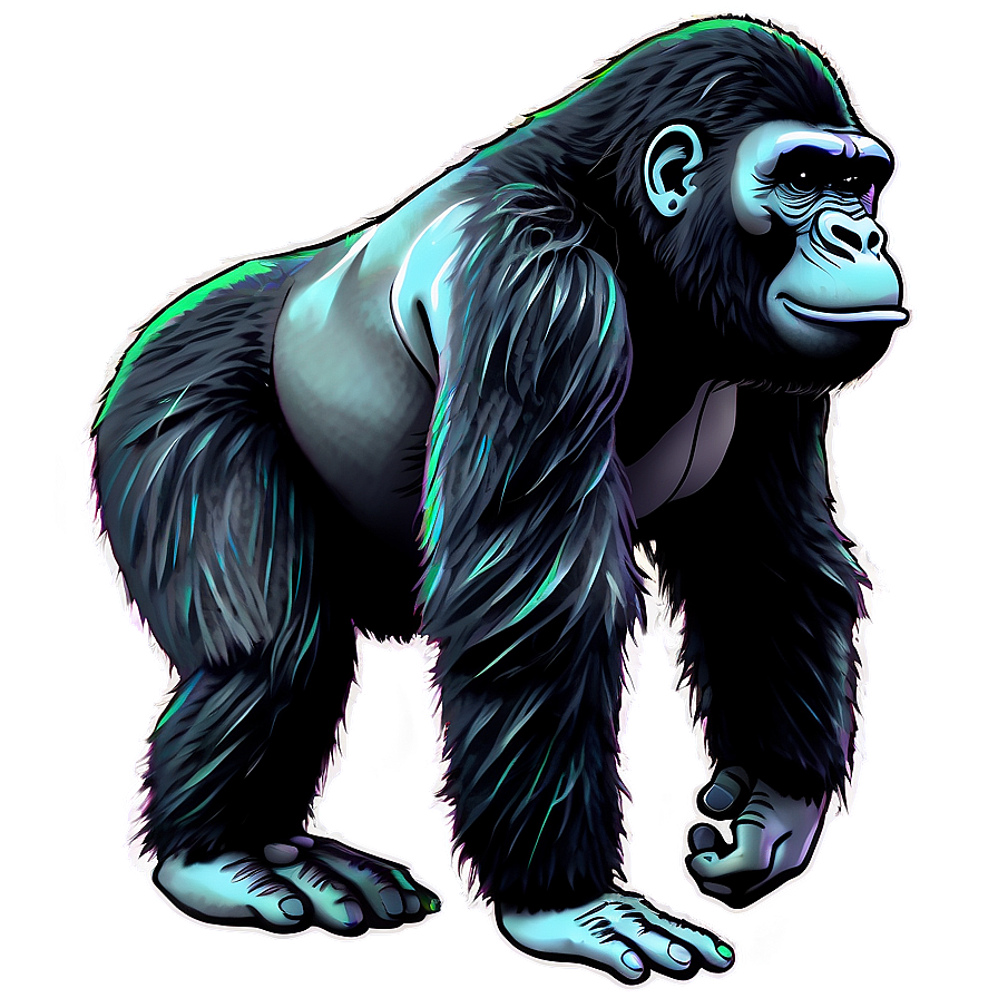 Animated Gorilla Walking Png Iwc48 PNG Image