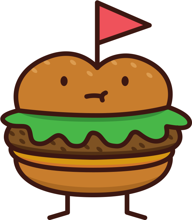 Animated Hamburger Character.png PNG Image