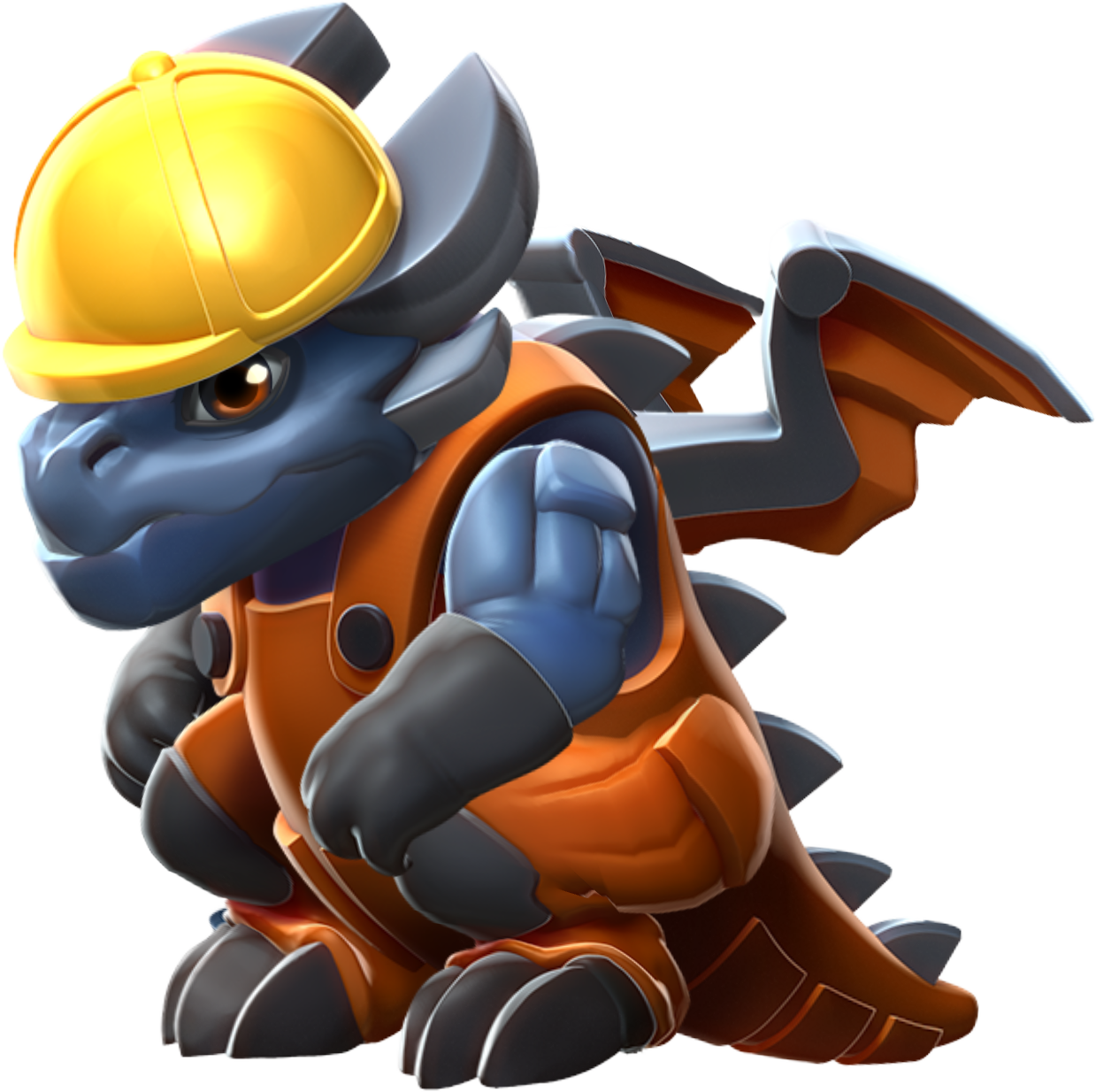 Animated Handyman Dinosaur Character PNG Image