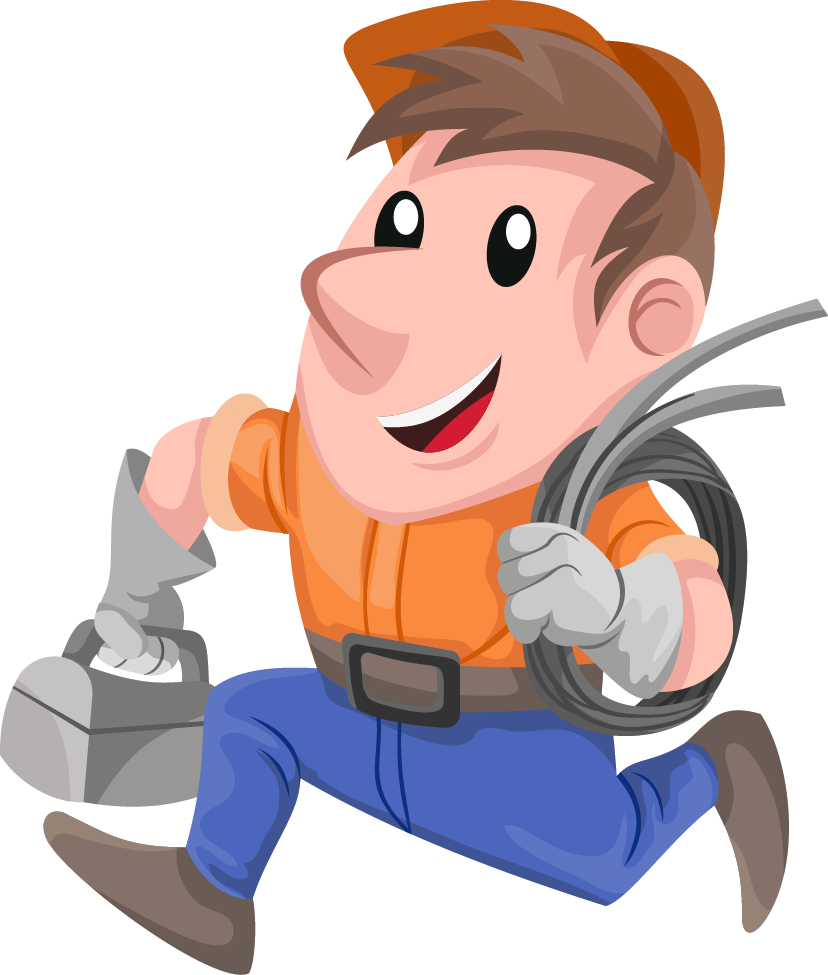 Animated Handymanwith Tools PNG Image