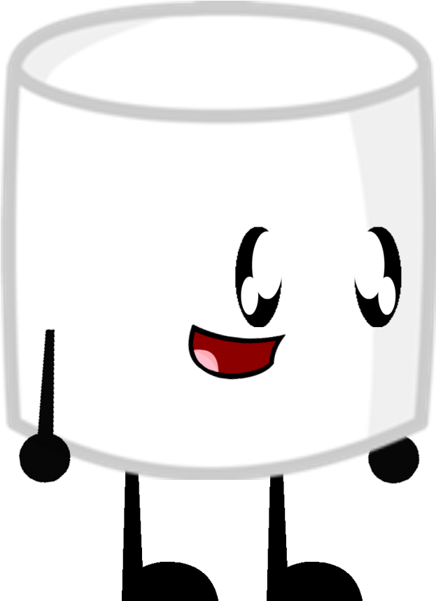 Animated Happy Marshmallow Character PNG Image