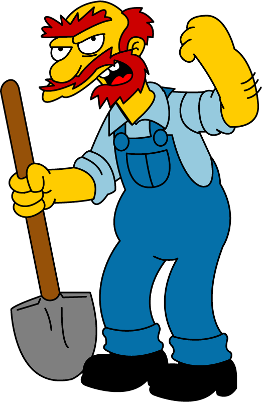 Animated Janitorwith Shovel PNG Image