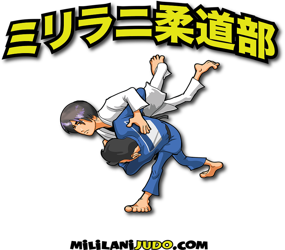 Animated Judo Throw Illustration PNG Image