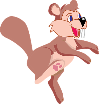 Animated Jumping Squirrel PNG Image