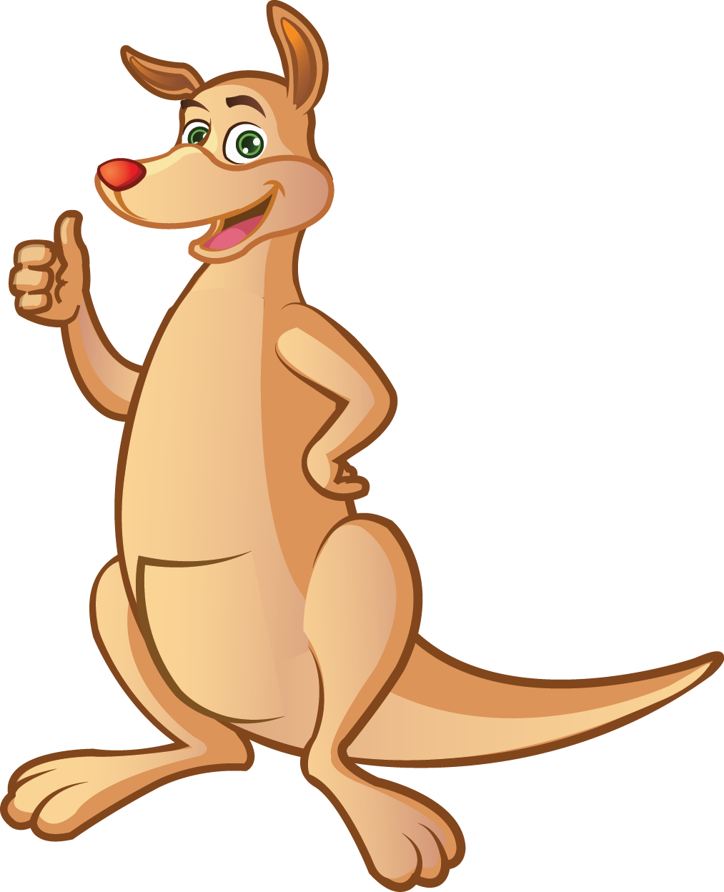 Animated Kangaroo Giving Thumbs Up PNG Image