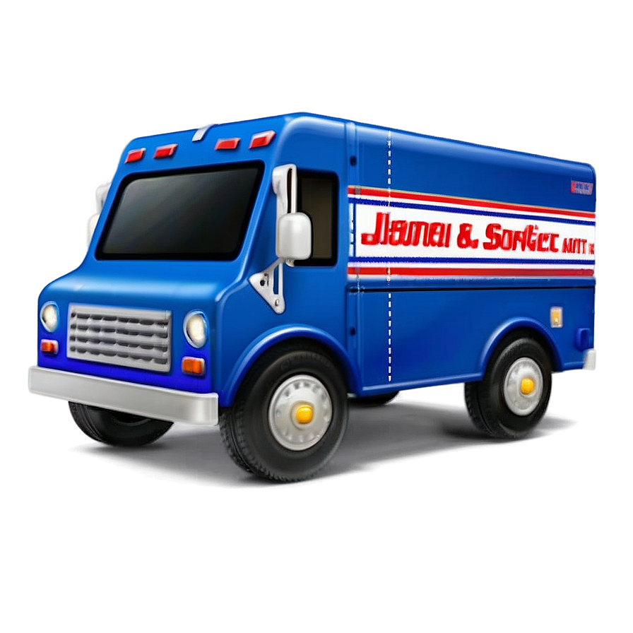 Animated Kids Mail Truck Png 06282024 PNG Image