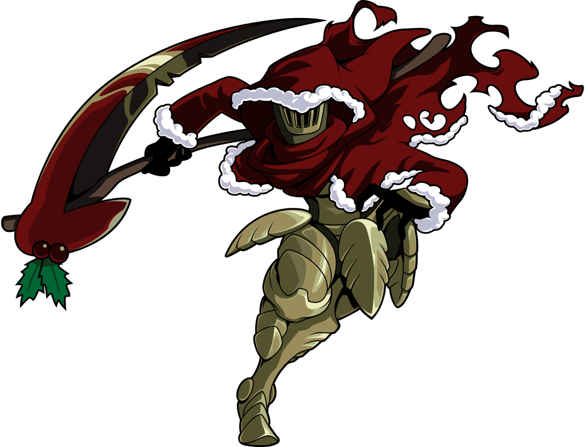 Animated Knightin Red Capewith Scythe PNG Image