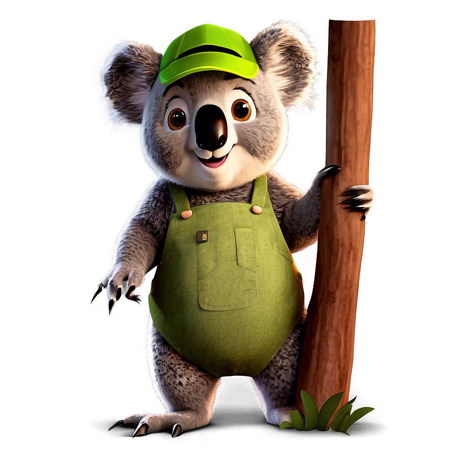 Animated Koala Character Png Bin PNG Image