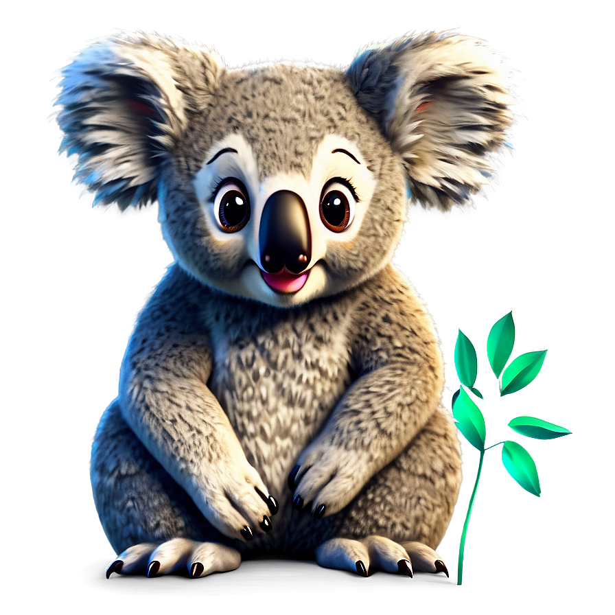 Animated Koala Character Png Stj65 PNG Image