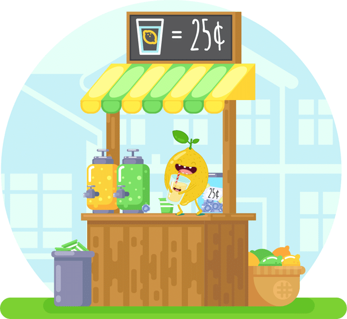 Animated Lemonade Stand Illustration PNG Image