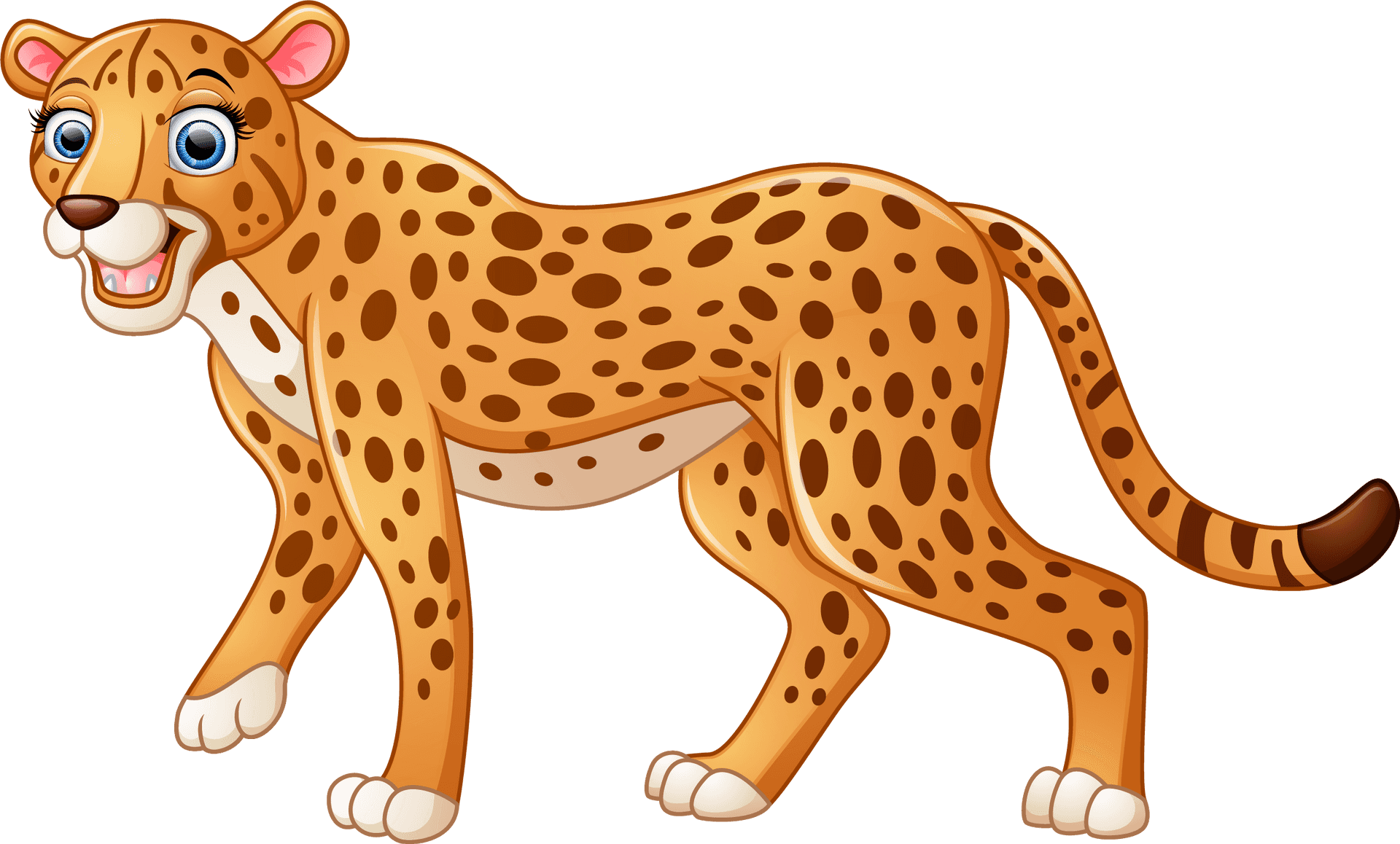 Animated Leopard Walking PNG Image