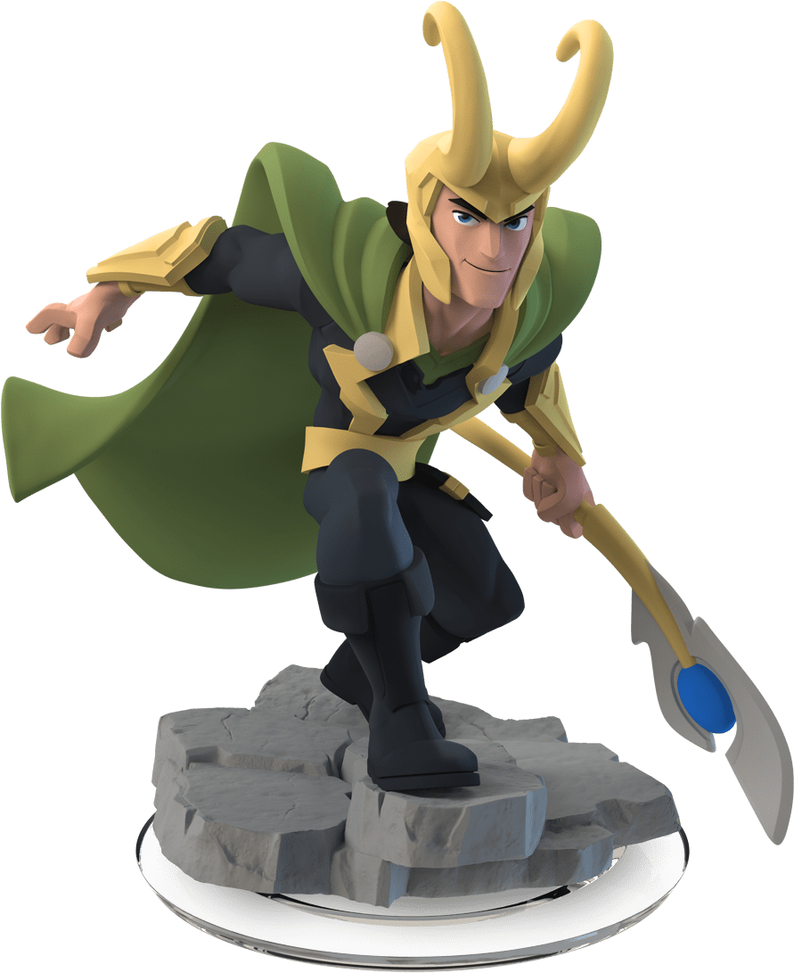 Animated Loki Action Pose PNG Image