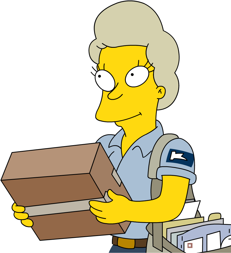 Animated Mail Carrier With Package PNG Image