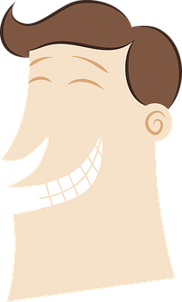 Animated Man Smiling Cartoon PNG Image