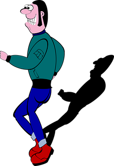 Animated Man Walking Happily PNG Image