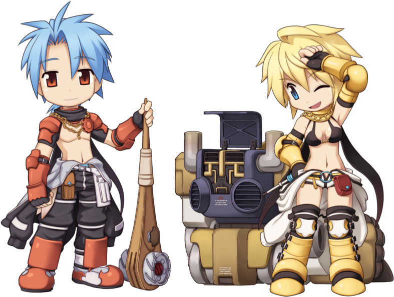 Animated Mechanic Duo PNG Image