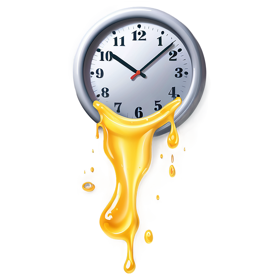 Animated Melting Clock Scene Png Gvj PNG Image