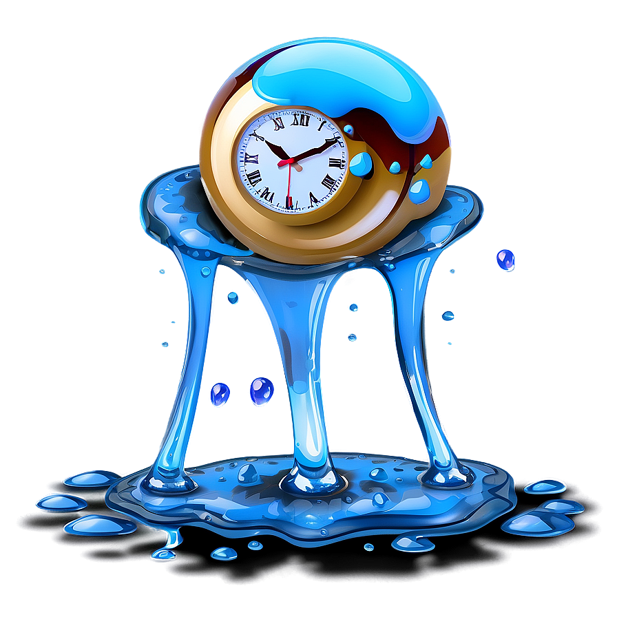 Animated Melting Clock Scene Png Mpb43 PNG Image