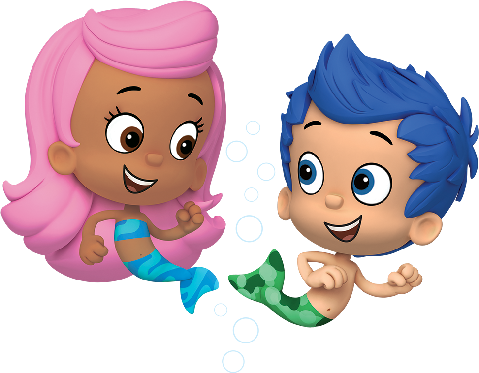 Animated Mermaid Friends Underwater PNG Image