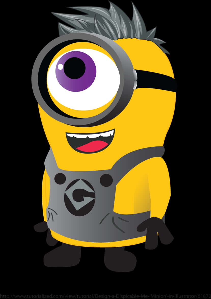 Animated Minion Character PNG Image