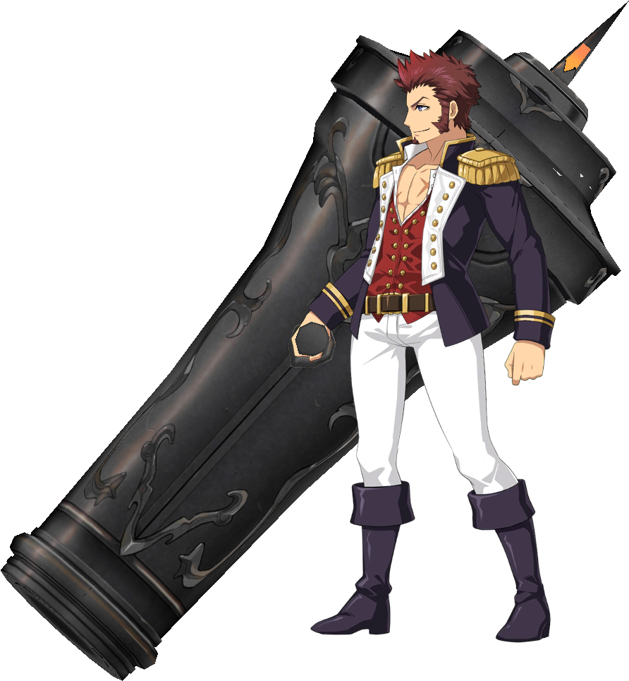 Animated Napoleonic Characterwith Cannon Arm PNG Image