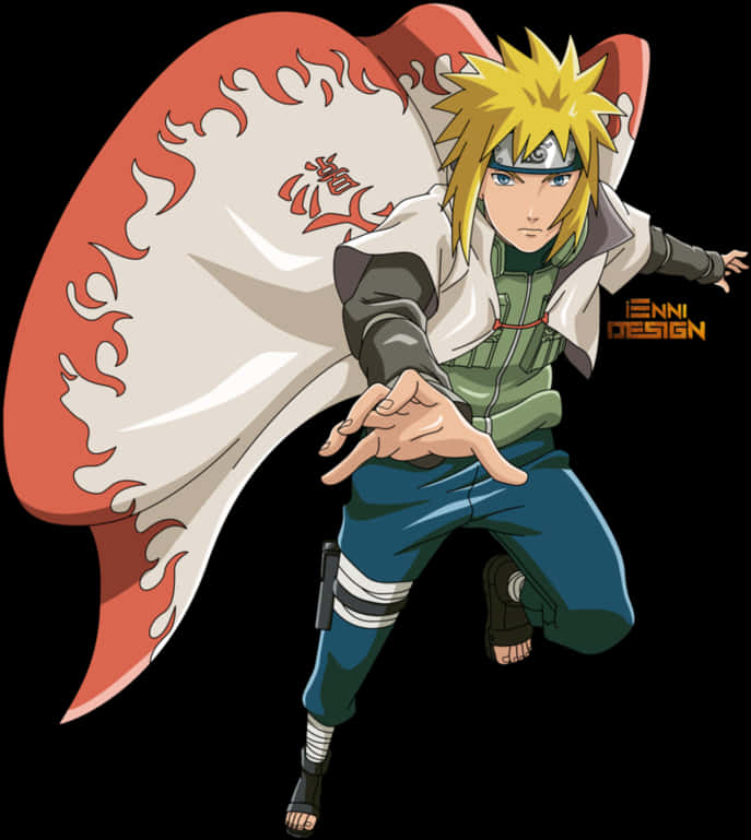 Animated Ninja Hero Minato PNG Image