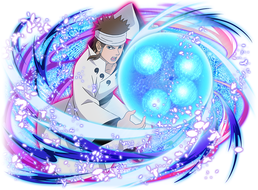 Animated Ninja Performing Rasengan PNG Image