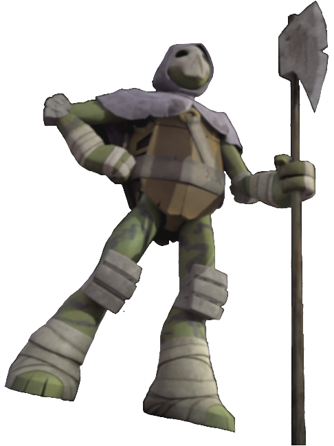 Animated Ninja Turtlewith Spear PNG Image