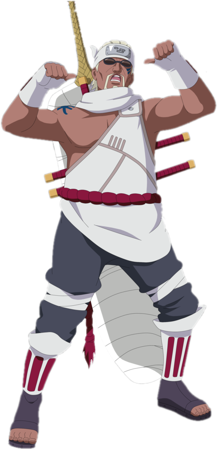 Animated Ninja Warrior Pose PNG Image