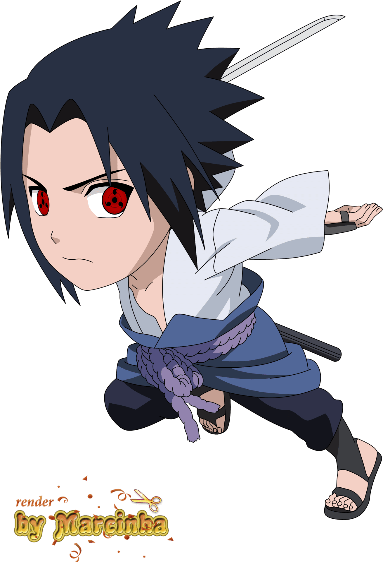 Animated Ninjawith Sharingan Eyes PNG Image