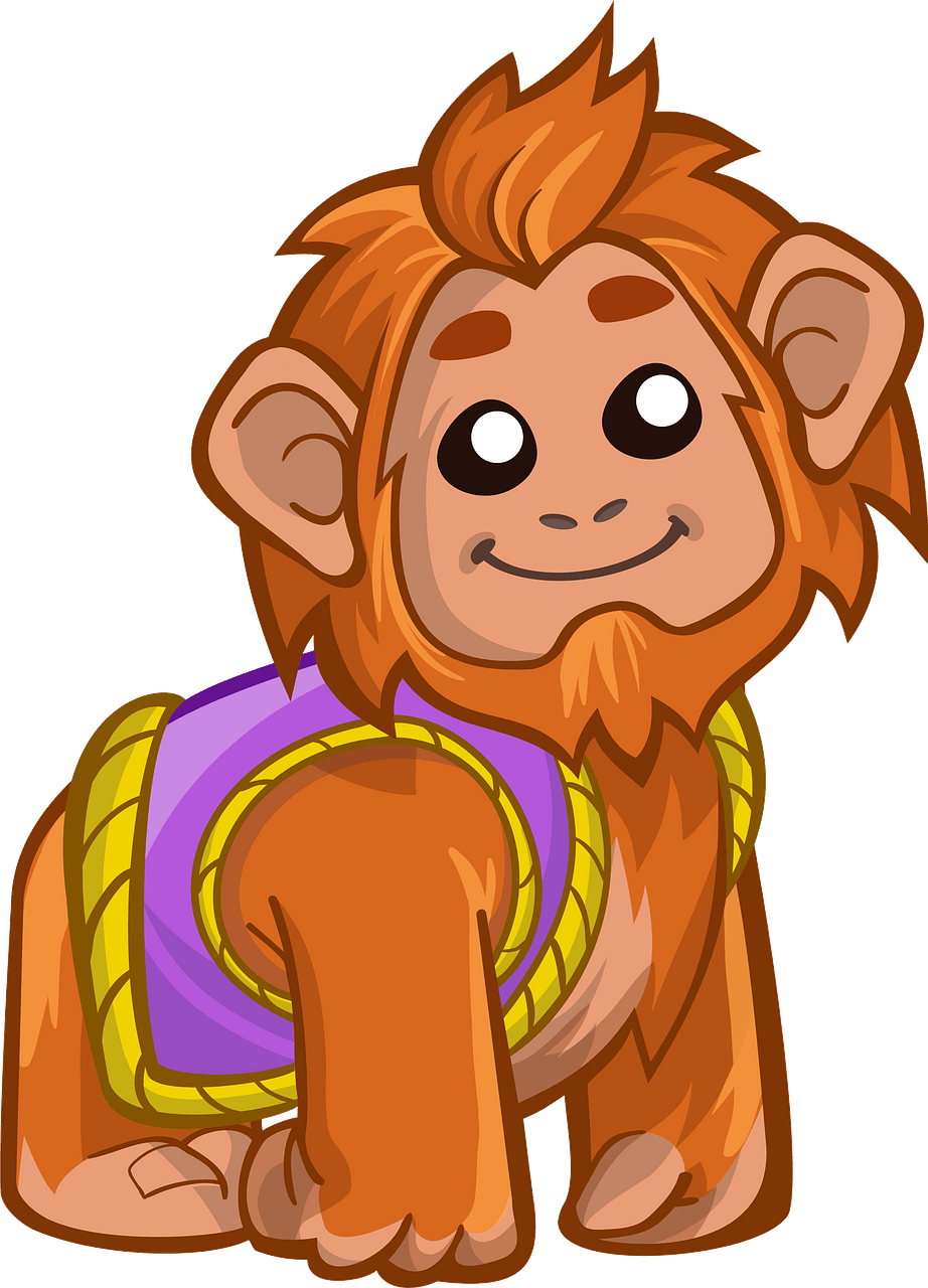 Animated Orangutan Character PNG Image