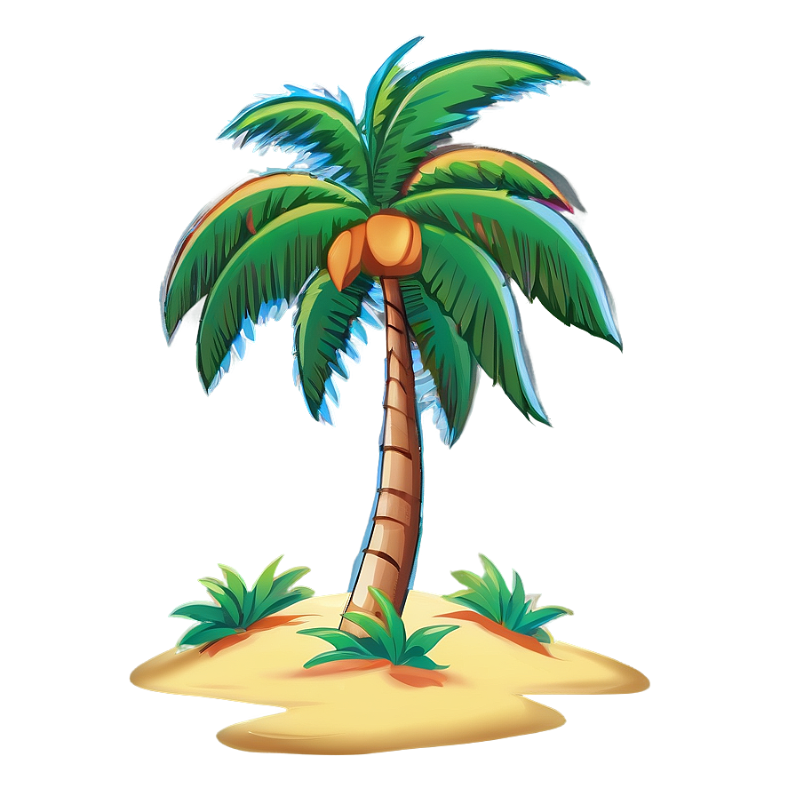 Animated Palm Tree Graphic Png Tfm PNG Image