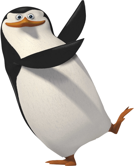 Animated Penguin Waving PNG Image