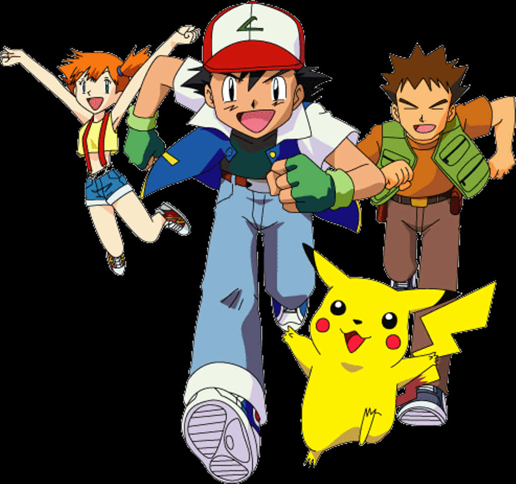 Animated Pokemon Adventure Team PNG Image