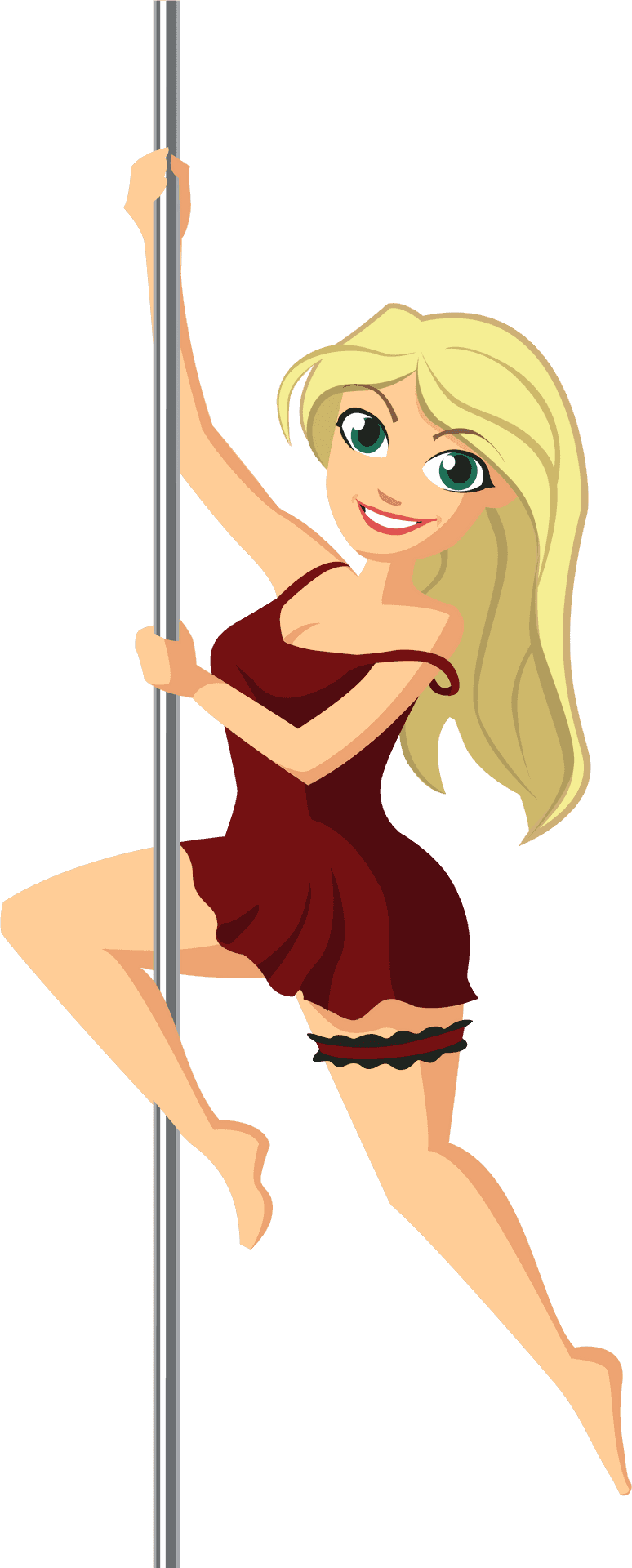 Animated Pole Dancer PNG Image